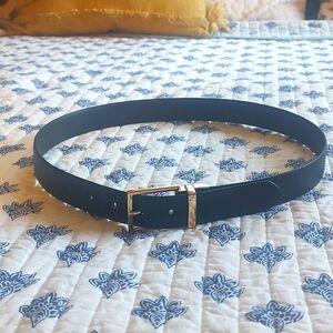 Calvin Klein women's black belt with gold buckle
